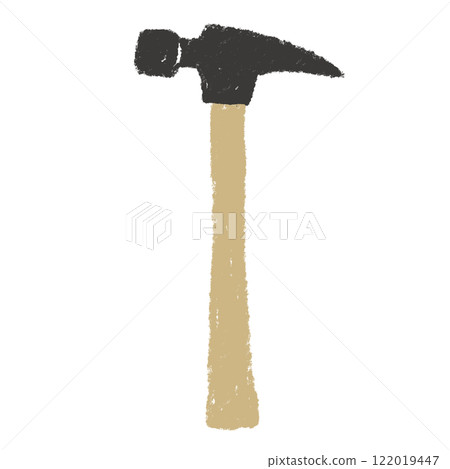 Rustic hand-drawn hammer 122019447