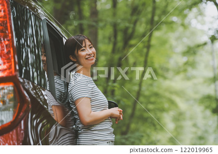 Summer vacation trip by car Summer vacation trip by car 122019965