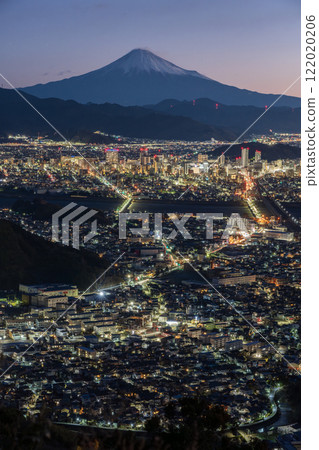 Night view of Shizuoka city and Mt. Fuji from Chosuniwa Night view of Shizuoka city and Mt. Fuji from Chosuniwa 122020206