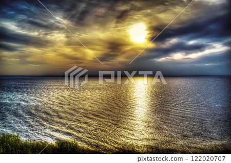 Evening view of the lake 122020707