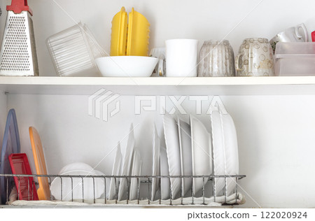 The dishes are in the closet 122020924