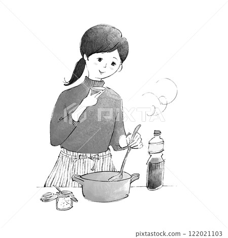 一個女人品嚐燉菜 122021103