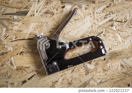 Building stapler close-up 122021237