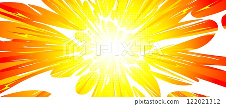 Yellow anime explosion background 122021312