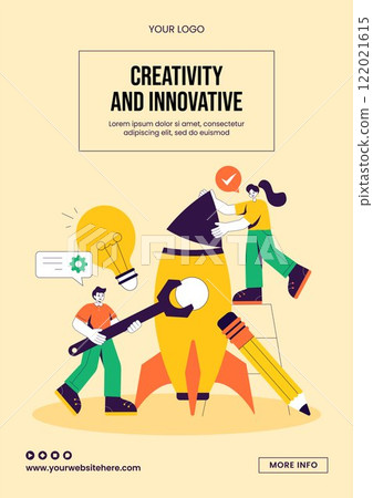 Creative and Modern Innovative Flat Cartoon Social Media Templates for Modern Illustration 122021615