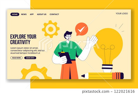 Explore Your Creativity Cartoon Social Media Templates for Creative Social Media Landing Page Explore Your Creativity Cartoon Social Media Templates for Creative Social Media Landing Page 122021616