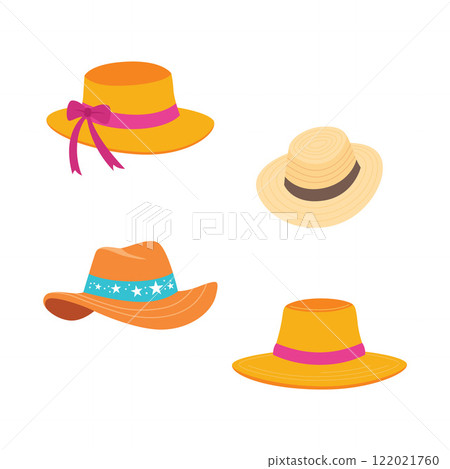 Collection of Summer Beach Woman Panama Straw Hat Fashion with Ribbon Decoration 122021760