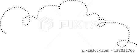 Cloud icon in dot line style Cloud icon in dot line style 122021766