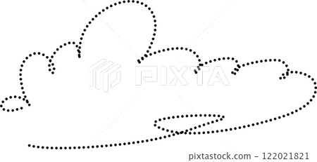 Cloud icon in dot line style 122021821