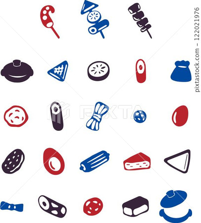 Oden icon, garnish, pictogram, silhouette, decoration, hand-drawn, hot pot, Japanese food, illustration material set Oden icon, garnish, pictogram, silhouette, decoration, hand-drawn, hot pot, Japanese food, illustration material set 122021976