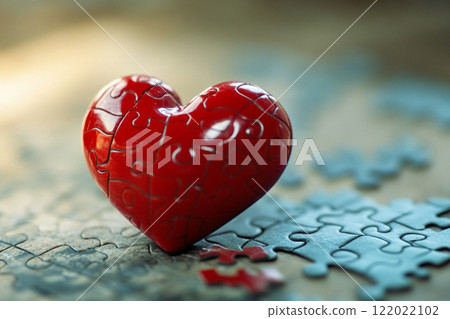Heart-shaped 3D puzzle 122022102