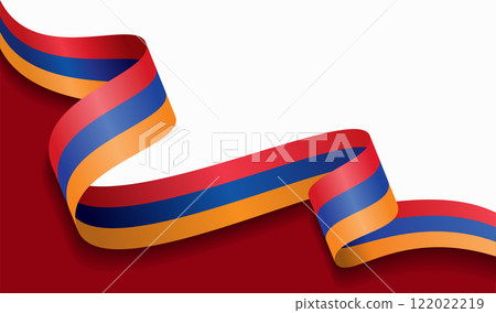 Armenian flag wavy abstract background. Vector illustration. 122022219