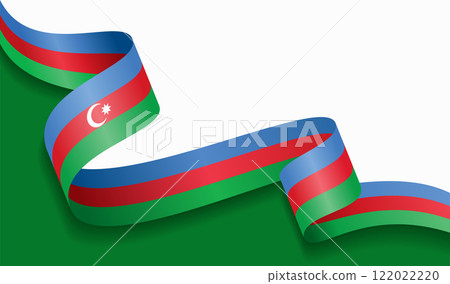 Azerbaijani flag wavy abstract background. Vector illustration. Azerbaijani flag wavy abstract background. Vector illustration. 122022220