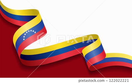Venezuelan flag wavy abstract background. Vector illustration. 122022221