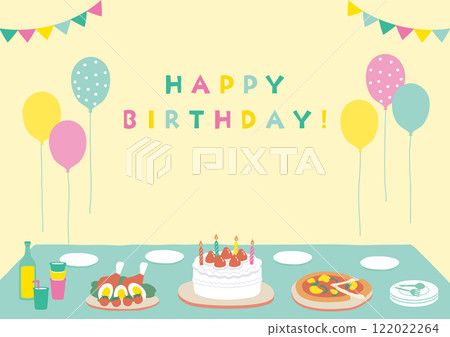 生日派對背景插畫 122022264