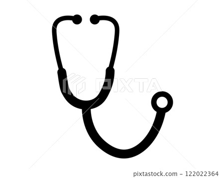 Stethoscope silhouette icon 122022364