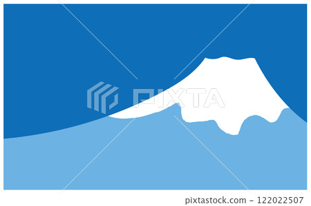 Cute illustration background material of Mt. Fuji Cute illustration background material of Mt. Fuji 122022507