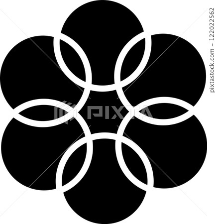 Overlapping circles icon, diagram, maths Overlapping circles icon, diagram, maths 122022562