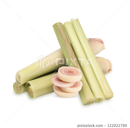 lemongrass sliced isolated on white background lemongrass sliced isolated on white background 122022789
