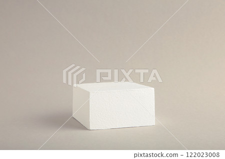 Abstract minimal scene with geometrical form on grey background. Abstract background. Space for text Abstract minimal scene with geometrical form on grey background. Abstract background. Space for text 122023008