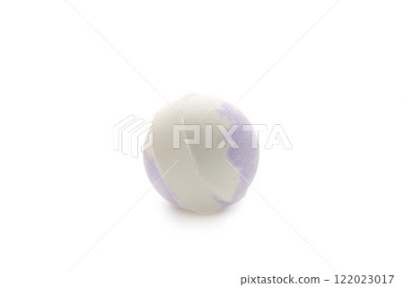 Bath salts in the form of a ball isolated on white background. 122023017