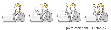 Call center support woman support vector illustration 122023470