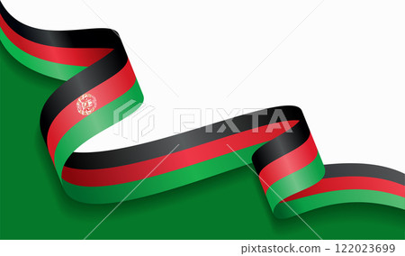 Afghani flag wavy abstract background. Vector illustration. Afghani flag wavy abstract background. Vector illustration. 122023699