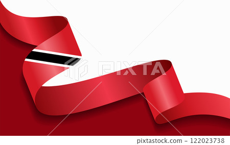 Trinidad and Tobago flag wavy abstract background. Vector illustration. Trinidad and Tobago flag wavy abstract background. Vector illustration. 122023738