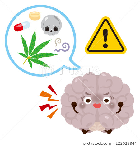Drug-addicted brain character 122023844