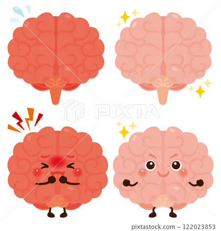 過度運動的大腦性格和開朗的大腦性格 過度運動的大腦性格和開朗的大腦性格 122023853