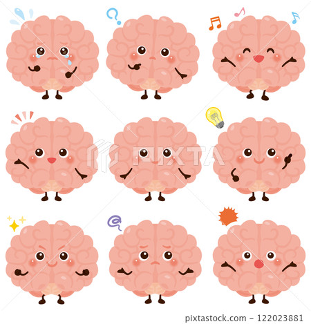 大腦人物臉部表情集 大腦人物臉部表情集 122023881