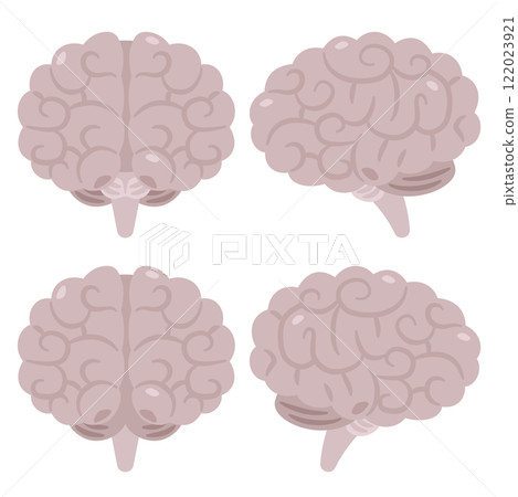 Unhealthy brain illustration set 122023921