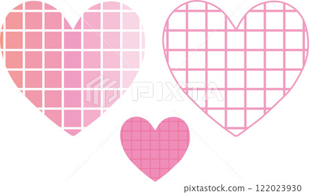 Cute pink checkered heart material for Valentine's Day Cute pink checkered heart material for Valentine's Day 122023930