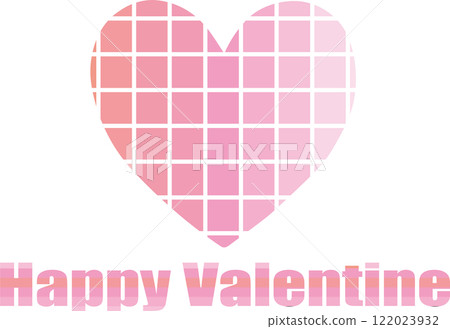 A set of cute pink checkered hearts and English letters for Valentine's Day A set of cute pink checkered hearts and English letters for Valentine's Day 122023932