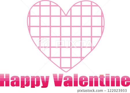 A set of cute pink checkered hearts and English letters for Valentine's Day A set of cute pink checkered hearts and English letters for Valentine's Day 122023933