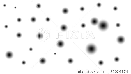 Abstract blurred black dots scattered on white background 122024174