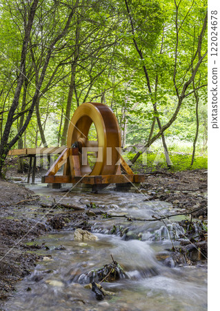 National park Muranska Planina, stream with a water mill wheel, Slovakia National park Muranska Planina, stream with a water mill wheel, Slovakia 122024678