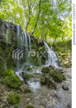 Hajsky waterfall, National Park Slovak Paradise, Slovakia 122024717