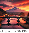 Fuji at sunset 122024906