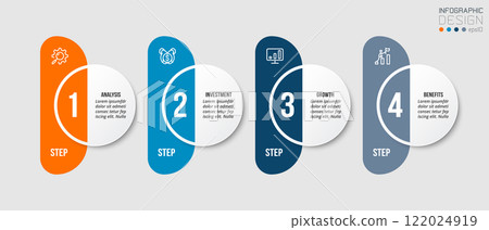 Infographic template business concept with step. Infographic template business concept with step. 122024919