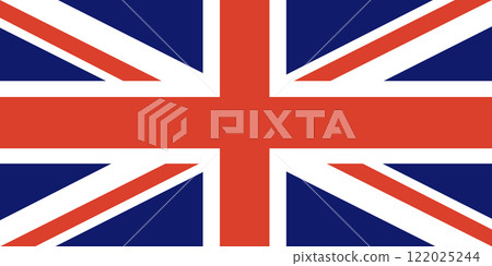 The British national flag. Flag icon of Great Britain 122025244