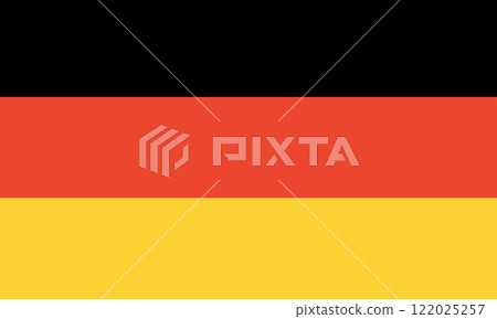 Germany official flag with standard size and proportion. National flag emblem Germany official flag with standard size and proportion. National flag emblem 122025257