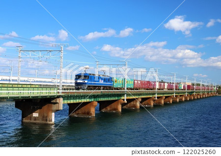 [JR Freight] EF210 Series 100 and Lake Hamana (Tokaido Line: Bentenjima to Araimachi) 122025260