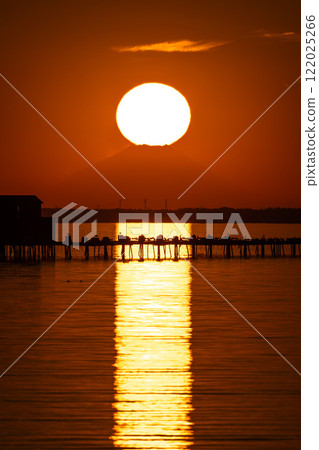 Diamond Fuji, Mt. Fuji, Lake Kasumigaura, Ibaraki Prefecture, 2025 Diamond Fuji, Mt. Fuji, Lake Kasumigaura, Ibaraki Prefecture, 2025 122025266