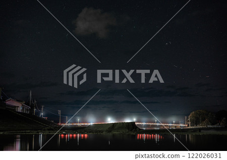[Shonai scenery] Yura Coast, starry sky and bridge 122026031