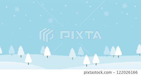 Winter landscape seamless background illustration Winter landscape seamless background illustration 122026166