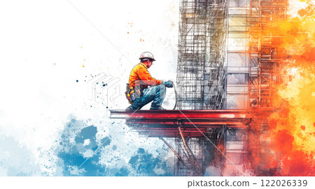 在建築工地工作的人們 在建築工地工作的人們 122026339