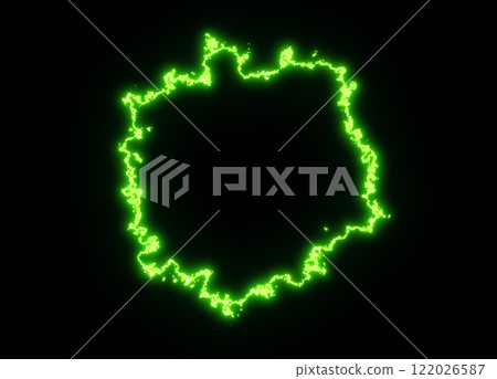 Ring, circular green lightning effect image Ring, circular green lightning effect image 122026587