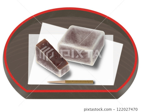 Square Kintsuba on a plate Square Kintsuba on a plate 122027470