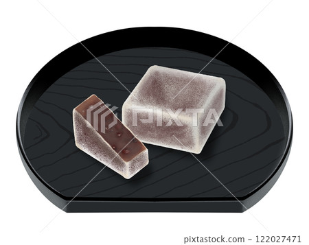 Square Kintsuba on a plate 122027471
